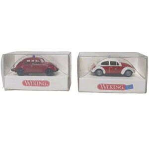 Wiking Volkswagon Beetle VW Fire Marshall  1:87 Scale Vintage Made In Germany